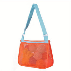 Kids Beach Mesh Bag Shell Collection Toy Storage Beach Bag