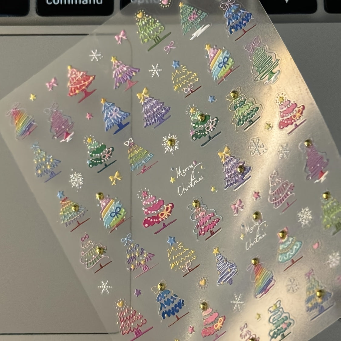 3D Embossed Christmas Tree Stickers for Phone & Tablet Cases