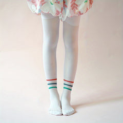Girls Striped Pantyhose Thin Leggings for Autumn & Spring