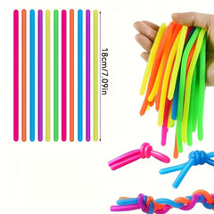 20pcs Stretchy Fidget Strings Colorful Elastic Rope Sensory Play DIY Party
