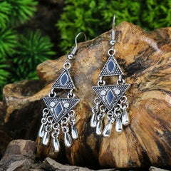 Vintage Geometric Earrings Rhinestone Boho Ear Jewelry Gift
