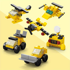 6-In-1 Truck & Helicopter Building Blocks Toy