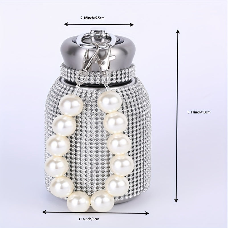 300ml Rhinestone Water Bottle Vacuum Flask