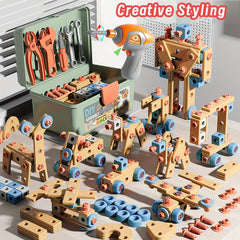 Kids' House Tool Kit DIY Learning Toy Set with Drill and Wrenches