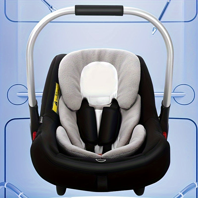 Baby Carriage Safety Seat Cushion with Mesh Front & Velvet Back