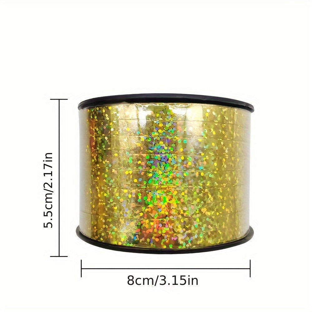 44m Christmas Balloon Ribbon Laser Crimped for Crafts Gift Wrapping