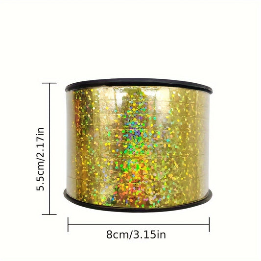 44m Christmas Balloon Ribbon Laser Crimped for Crafts Gift Wrapping