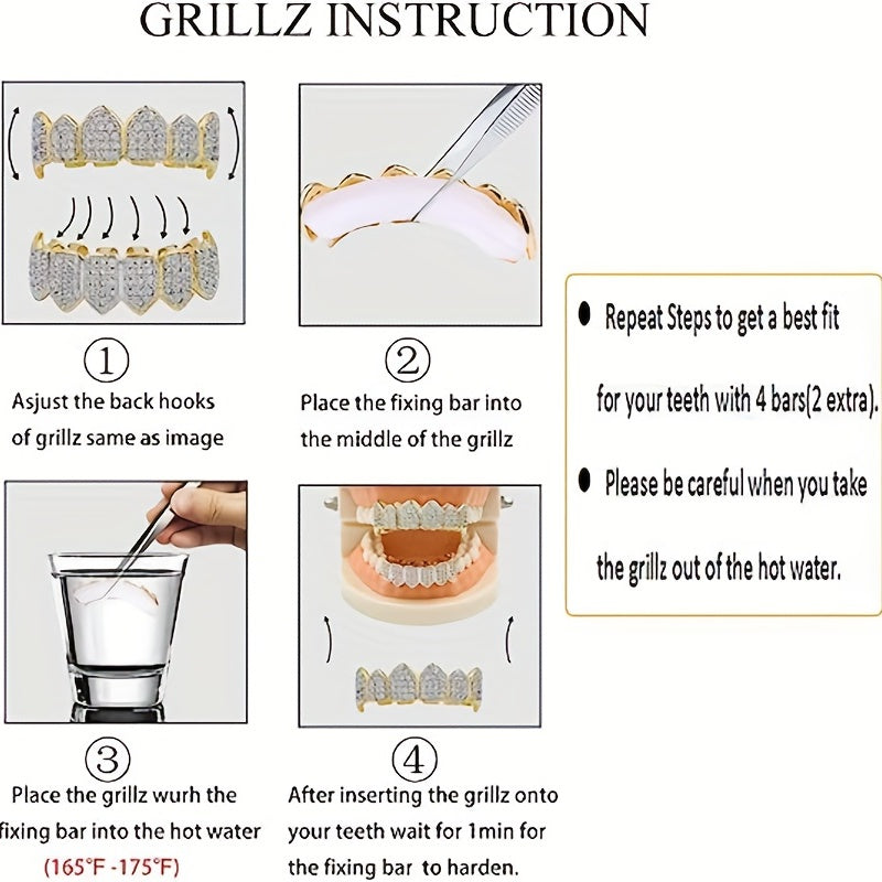 Golden Silvery Tooth Hip Hop Mouth Grills For Men And Women