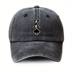 Spade K Vintage Distressed Cotton Dad Hat Unisex Hip Hop Sun Hat