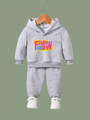 Girls Boys 2pcs Hooded Pullover Pants Set For Spring Fall