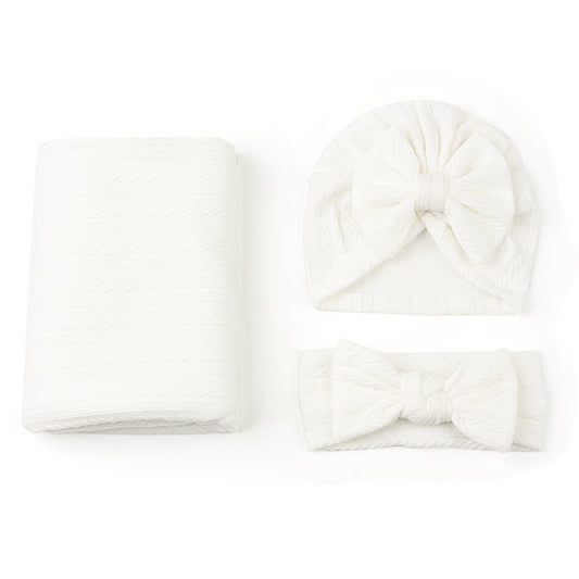 3pc Baby Swaddle Bag Set Newborn Quilt Polyester Cotton Wrap Blanket