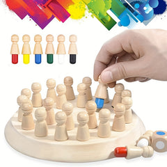 Wooden Memory Chess Board Game for Kids