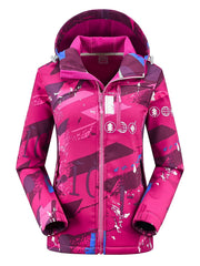 Outdoor Soft Shell Hooded Jacket - Waterproof, Windproof, Fleece Lined