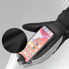 Winter Ski Gloves Men's Warm Touch Screen Windproof Split Finger Gloves