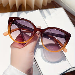 Cat Eye Sunglasses Casual Gradient Jelly Glasses UV400