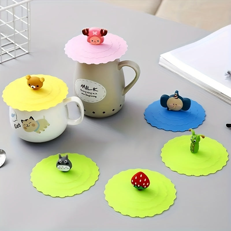 Creative Silicone Cup Cover Leak-proof Dustproof Tea Cup Lid Sealed Bowl Lid