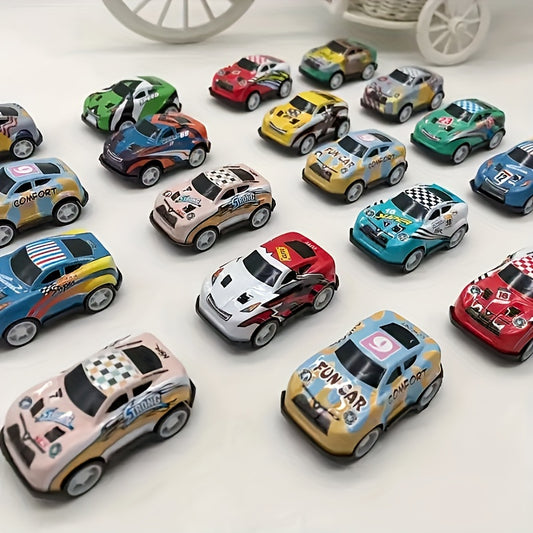 4pcs Mini Pull Back Cars Plastic Car Toy Set For Kids Birthday Party
