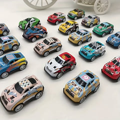 4pcs Mini Pull Back Cars Plastic Car Toy Set For Kids Birthday Party