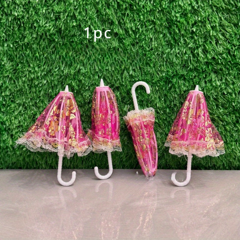 Mini Lace Umbrella for Doll Costume Toy