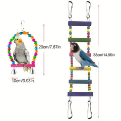 10pcs Colorful Parakeet Toys for Swing, Chew, and Play with Your Bird