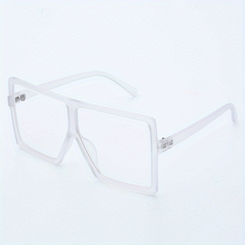 Oversized Square Sunglasses Flat Top UV400