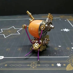 Steampunk Snail Metal Model Kit DIY Assembly Toy 100pcs Orange