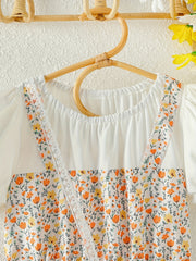 Girls' Ditsy Floral Suspender Princess Dress Set