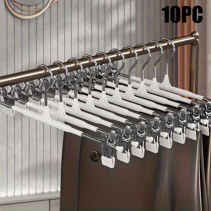 10pcs Pants Plastic Drying Hangers Clothes Storage