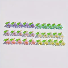 10pcs Pearl Lily Leaf Flower DIY Accessory Set