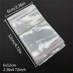 200pcs Transparent Self-adhesive Bags for Candy Chocolate Packaging