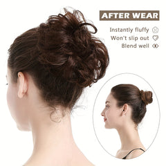 16 Cm Brazilian Human Hair Messy Bun Chignon Extensions