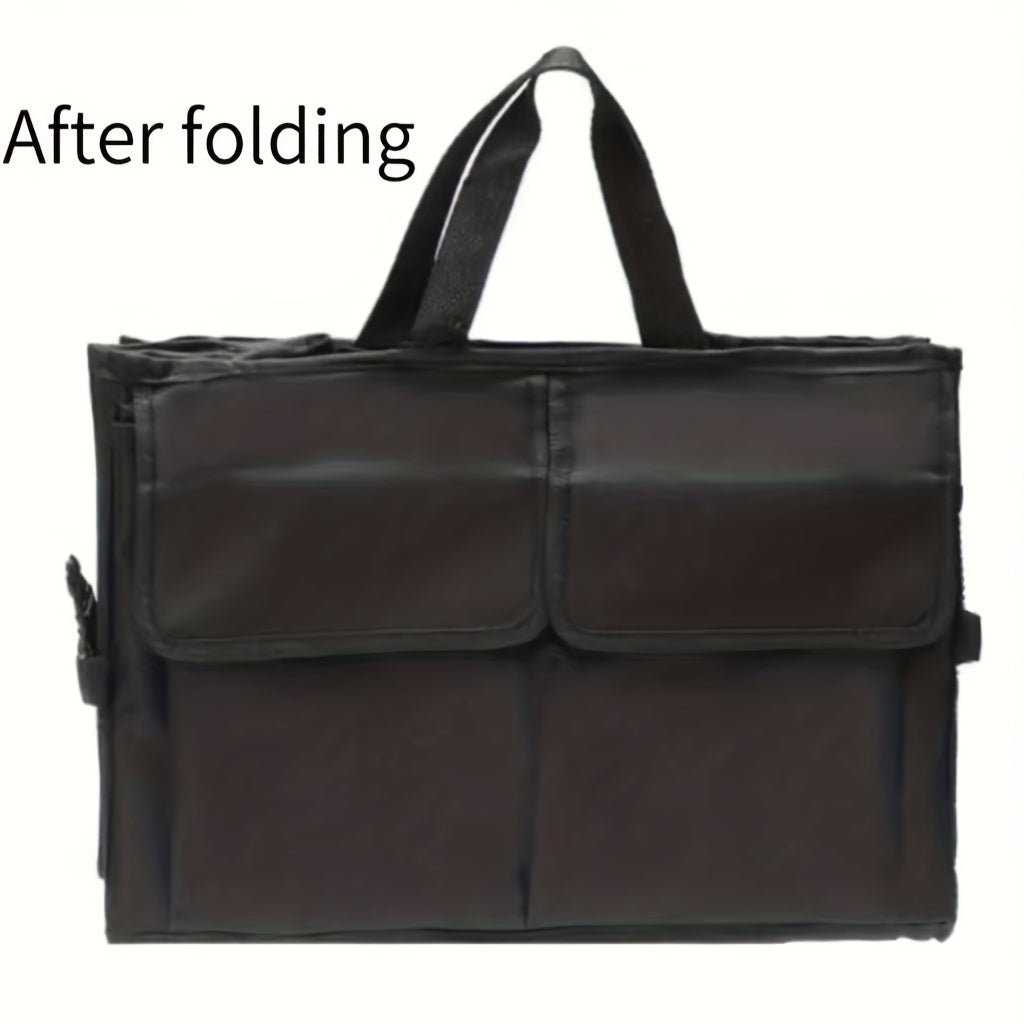 Car Folding Storage Bag Oxford Cloth Organizer Car Interior Grocery Box