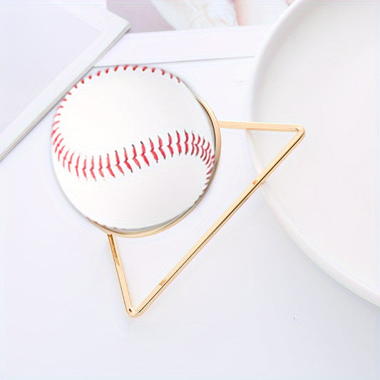Metal Baseball Display Stand Geometric Shape Rack for Souvenir Storage