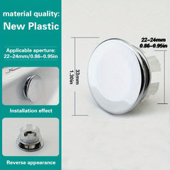 Ceramic Basin Overflow Hole Cover - Decorative and Functional Sink Accessory