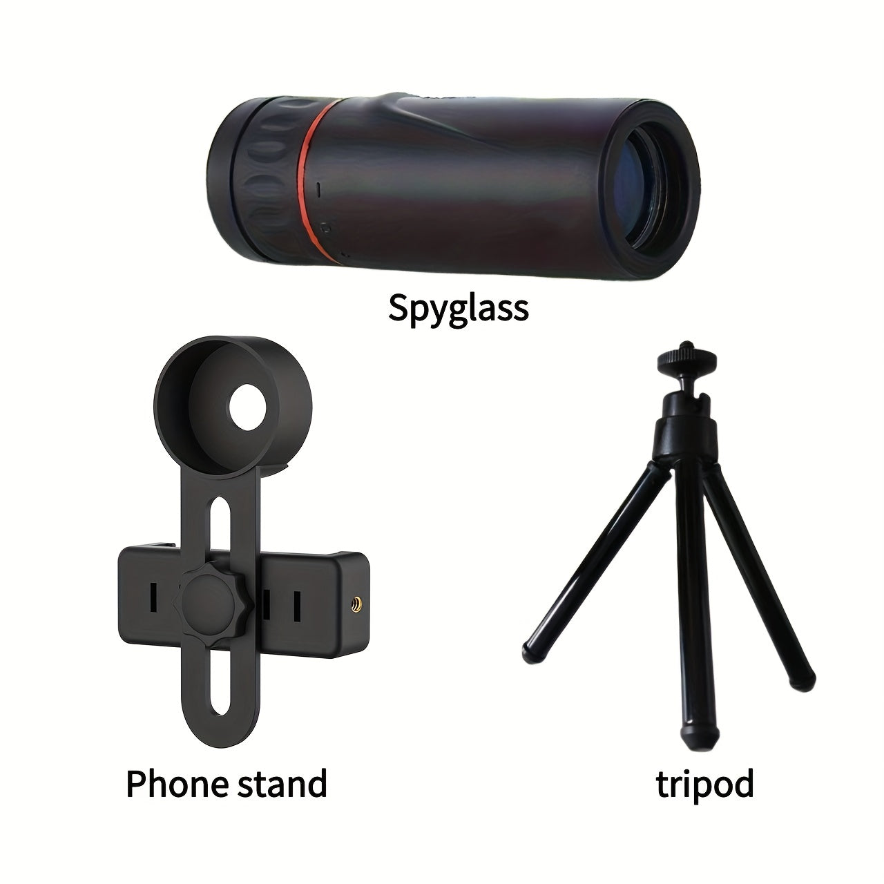 High Power Monocular Telescope for Smartphone Photo Taking