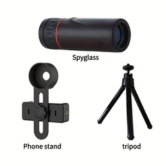 High Power Monocular Telescope for Smartphone Photo Taking