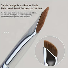 5pcs Sickle Eyeliner Brush Edge Makeup Brush Liquid Eyeliner Brush