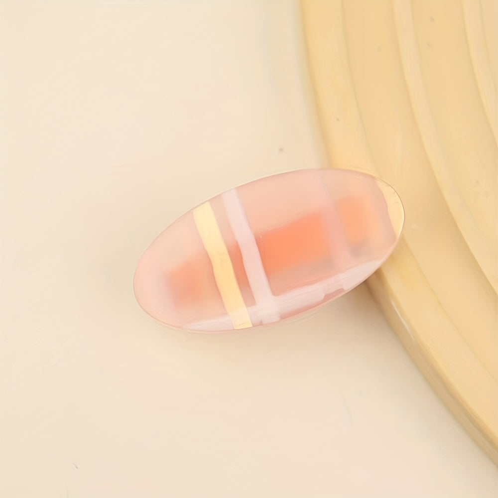 Pink Ellipse Hair Clip Duck Billed Style for Women Girls