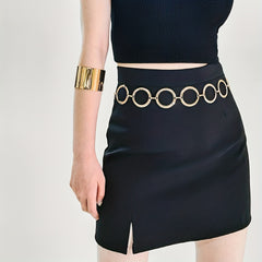 Golden Punk Hollow Out Chain Belt Vintage Metal Waist Chain