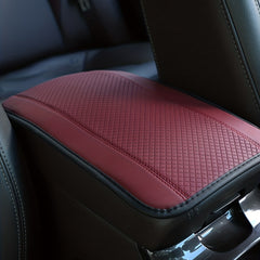 Car Armrest Mat Leather Double Line Non slip Armrest Cover