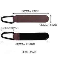 2pcs PU Leather Stroller Hooks 360 Rotatable Pram Hook Accessories