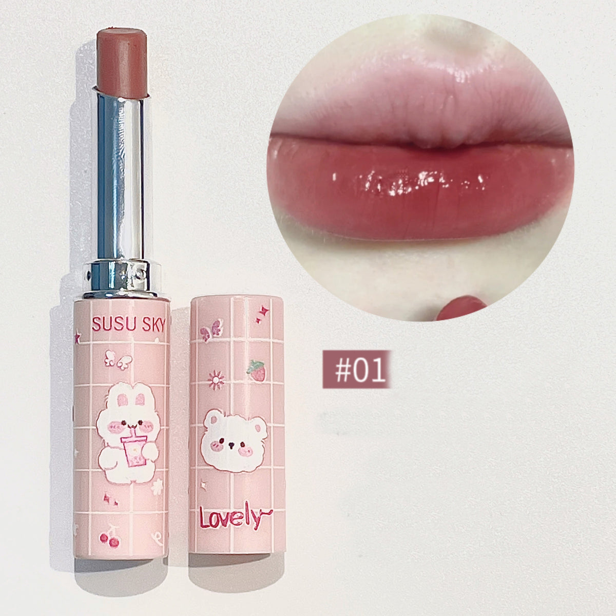 6-Color Mirror Glow Lipstick Jelly Tinted Lip Balm