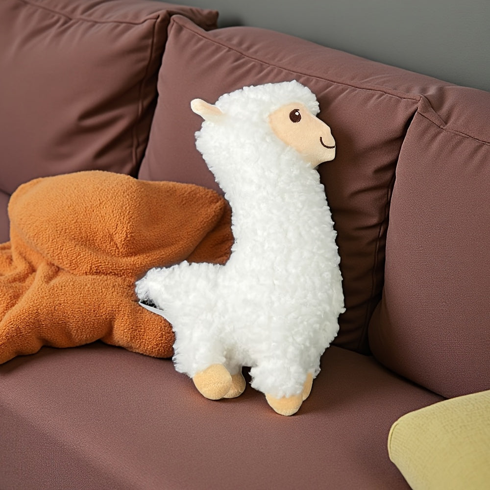 Brown Alpaca Wool Plush Dolls - Fluffy Home Decoration