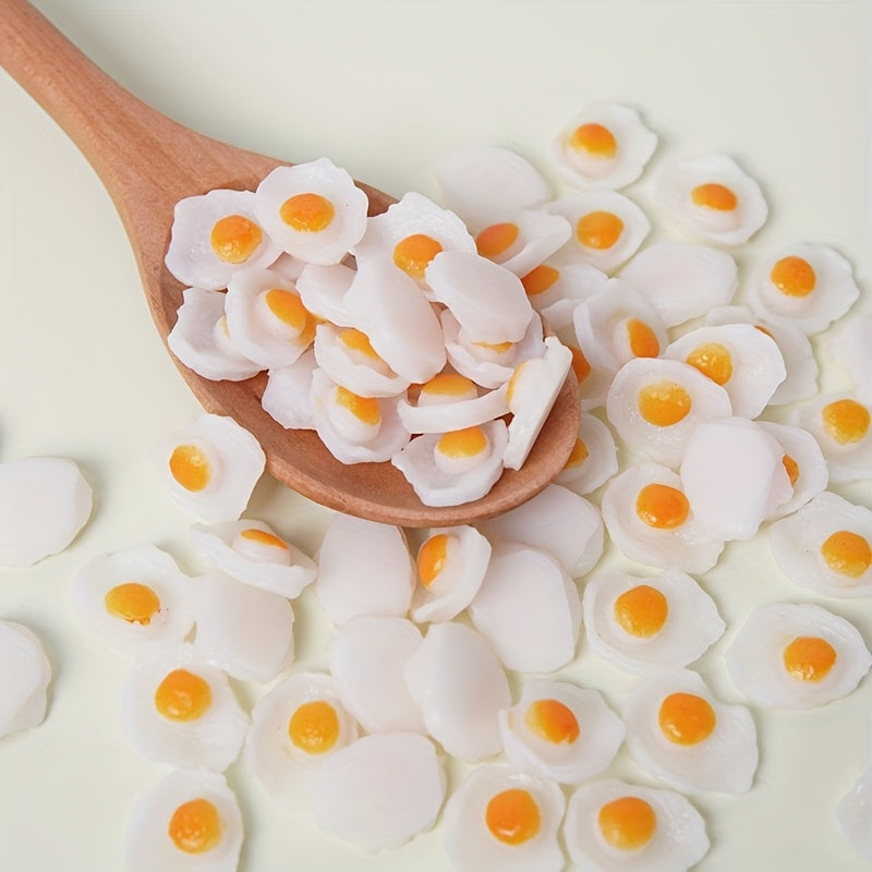 10 Dollhouse Kitchen Accessories Fried Egg Models Realistic Food Decorations