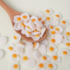 10 Dollhouse Kitchen Accessories Fried Egg Models Realistic Food Decorations