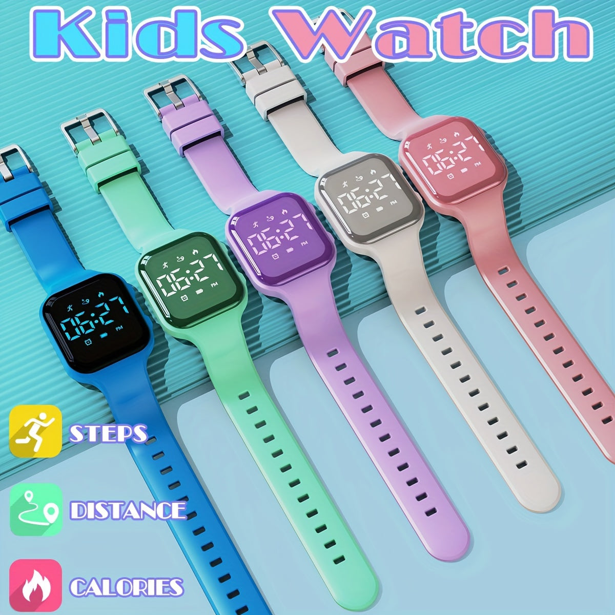 Kids Fitness Tracker Watch with Step Counter Distance & Calorie Tracker