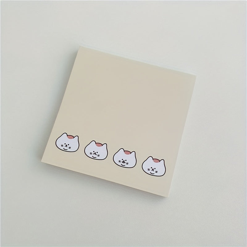 4pcs Cat Sticky Notes Mini Message Book DIY Decoration Materials