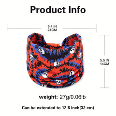 Skull Pattern Headband Tie Dye Leopard Print Bandana
