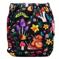 Mushroom Print Reusable Baby Cloth Diaper