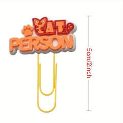 6pcs Cartoon Rubber Bookmark Clip Cute Stationery
